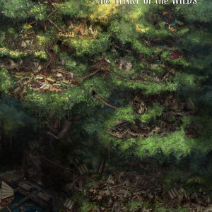 Abi Zafi - 4k HI-RES Elven Treetop City Map - with and without text