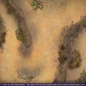 Desert Battlemap - 4k HI-RES Battlemap - Cliffs for vertical interest!